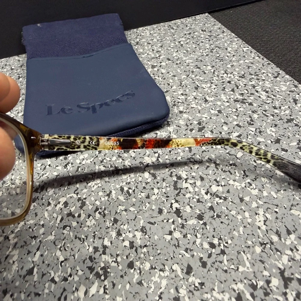 Guess GU2506 047 Brown Leopard Print Eyeglass Frames 52-15-135 FRAMES ONLY